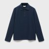 Buttoned knitted polo shirt