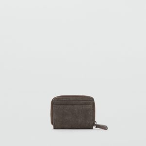 Studded leather purse