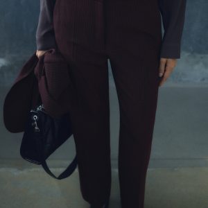 Straight-fit suit pants