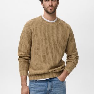 100% cotton structured sweater