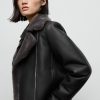 Fur-effect biker jacket