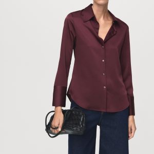 Satin finish flowy shirt