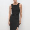 Cut-out ruched dress