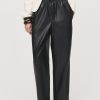 Faux-effect trousers with elastic waist