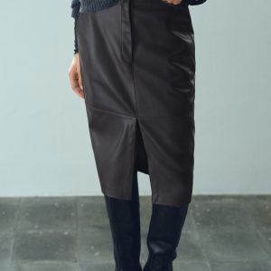 Faux-effect pencil skirt