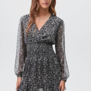 Ruffled leopard ledress