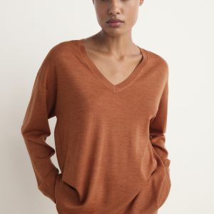 V-neck wool sweater