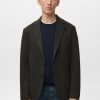 Slim-fit micro-check jacket