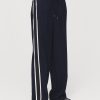 Contrast stripe straight pants