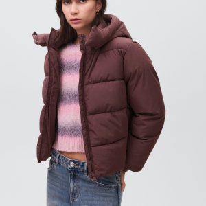 Hood puffer coat