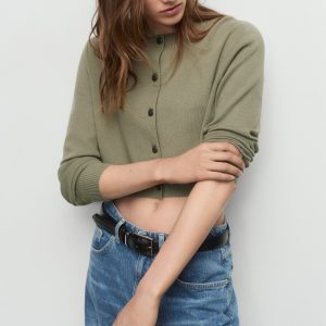 Knitted button cardigan