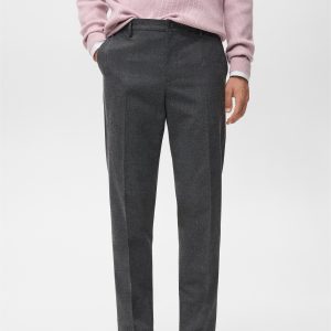 Slim-fit flannel pants