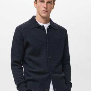 Knitted wool blend cardigan