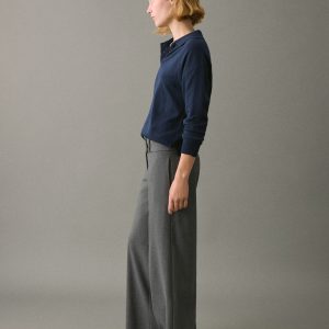 Straight-fit suit pants