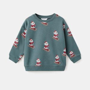 Christmas-print sweatshirt