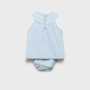 Dress and frog with embroidered details