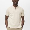 COOLMAX® fine-knit polo shirt with zipper
