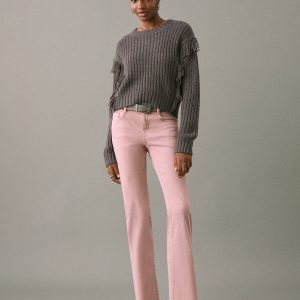 Frayed low-rise skinny jeans