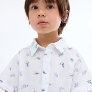 Printed short-sleeved shirt