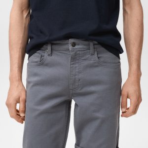 Slim-fit denim bermuda shorts