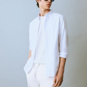 Linen pants with drawstring