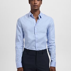Slim fit cotton suit shirt