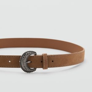 Suede leather belt