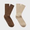 Pack of 2 ribbed cotton socks