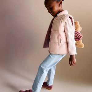 Paper bag jeans with buttons