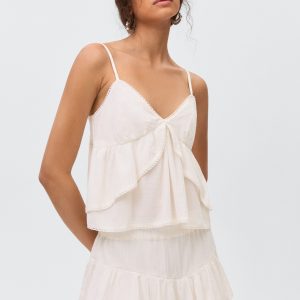 Ruffled trouser skirt