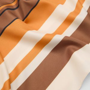 Striped satin scarf