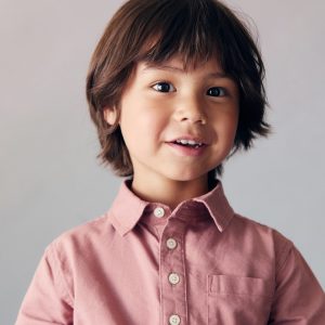 Cotton polo-neck shirt