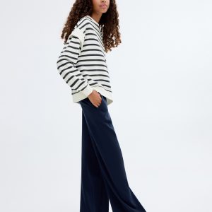 Cotton-knit trousers