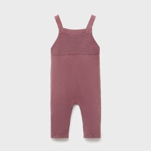 Embroidered knitted dungarees