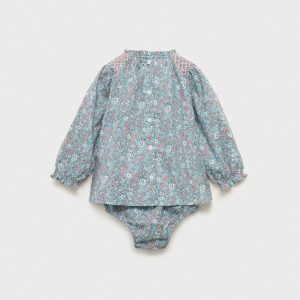 Printed dress and nappy cover