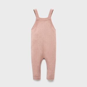 Embroidered knitted dungarees