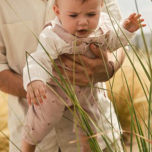 Embroidered denim dungarees