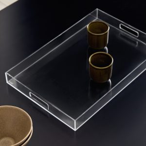 Large rectangular acrylic tray