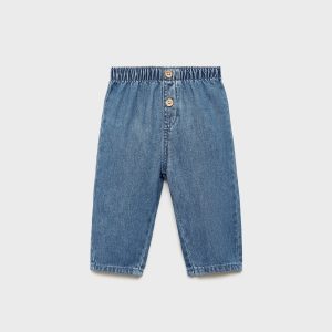 Buttons straight jeans