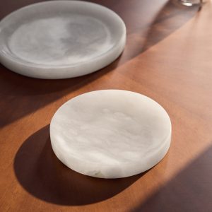 Small alabaster valet tray