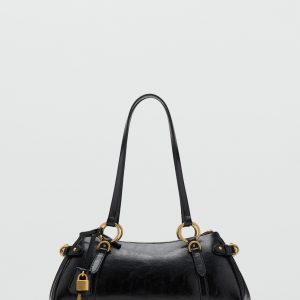 Bowling shoulder bag with charm