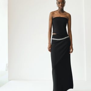 Slit long skirt