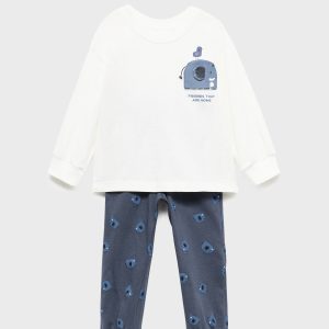 Long animal-print pajamas