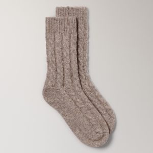 Chunky-knitted braided socks