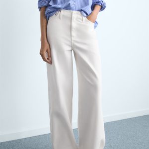 Low-rise wide-leg jeans