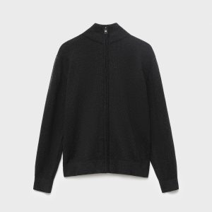 Zipped knit cardigan