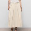 Pleated midi-skirt
