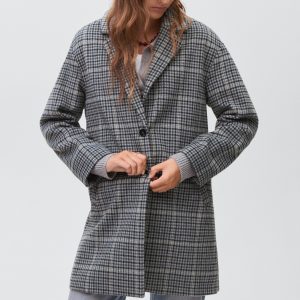 Checked overcoat