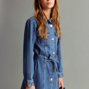 Short denim dress