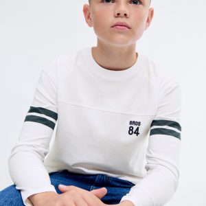 Embroidered printed T-shirt